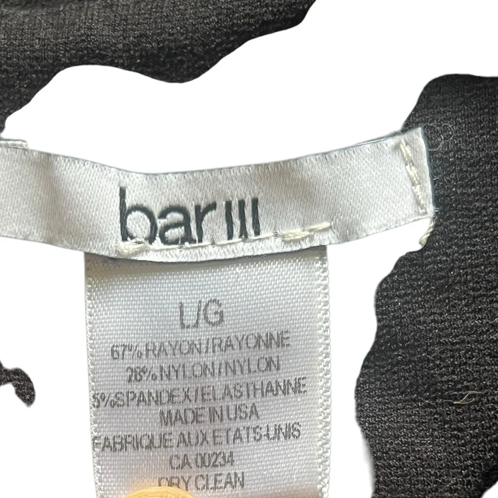 Bar iii  Black dress sleeveless flared skirt - size large - Picture 3 of 4